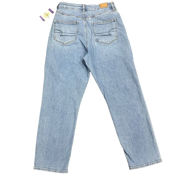 AEO Curvy Mom Jeans Womens 10 Regular Lt Wash Classic Minimal Preppy Normcore - Picture 16 of 16